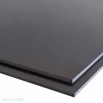 GRAINGER APPROVED Fbrglass Epoxy Lam Sht 0.5in Blk, 804GC6