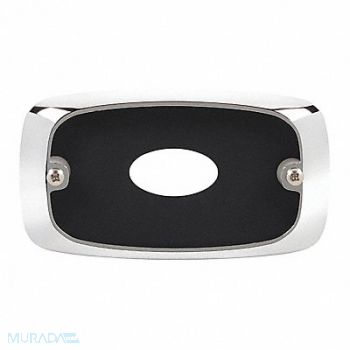 FEDERAL SIGNAL Bezel Chrome 4-13/16 Lx2-13/16 Hx3/32 W, 454W36