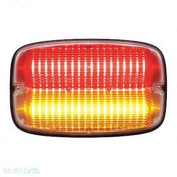 FEDERAL SIGNAL Warning Light LED Red/Amber PC 2.0A, 454W56