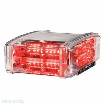 FEDERAL SIGNAL Mini Light Bar LED Red Permanent, 454W62