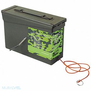 KRAFT TOOL Chalk Line Box 150 ft Poly Cord Camo Grn, 43Y607