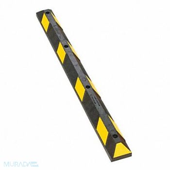 GRAINGER APPROVED Car Stop Black/Yellow 4 H x 72 L, 49ZZ26