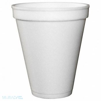 GRAINGER APPROVED Disp. Cold/Hot Cup 8 oz White PK1000, 6GEA8