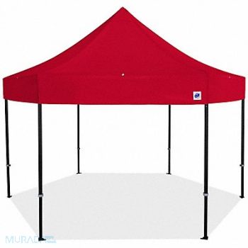 E-Z UP Shelter Red 15 ft W 15 ft L, 800J31