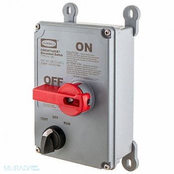 HUBBELL DisconnectSwitch NonFuse 30A NonMetal, 60HJ39