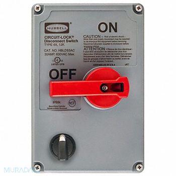 HUBBELL Replacement Cover 30A 600VAC Red/Gray, 60HJ42