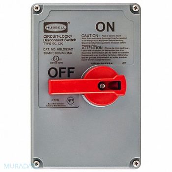 HUBBELL Replacement Cover Non Fused 30A NEMA 4X, 2EAW1