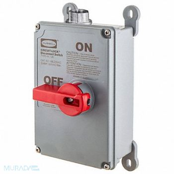 HUBBELL EnclosedDisconSw NonFuse 30A NonMetal, 16R068