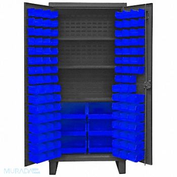 DURHAM MFG K4922 Bin Cabinet 78 x36 x24 Gray 102BlueBns, 36FC42