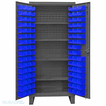 DURHAM MFG K4921 Bin Cabinet 78 x36 x24 Gray 96BlueBns, 36FC50