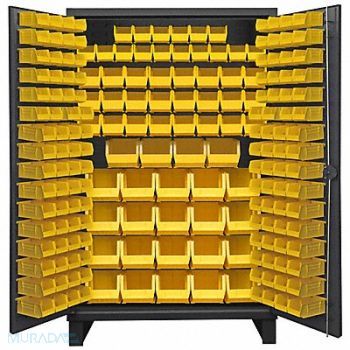 DURHAM MFG Bin Cabinet 78 x48 x24 Gray 192YlwBns, 33VE40