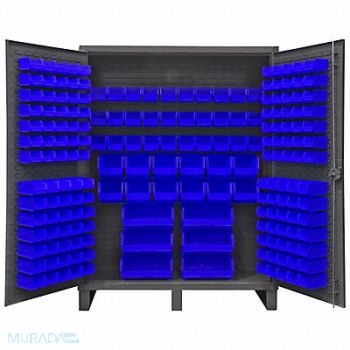 DURHAM MFG K4905 Bin Cabinet 78 x60 x24 Gray 198BlueBns, 36FC67