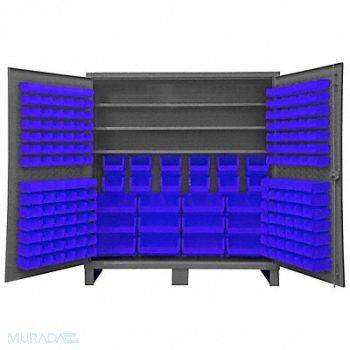 DURHAM MFG K4931 Bin Cabinet 78 x72 x24 Gray 192BlueBns, 36FC70