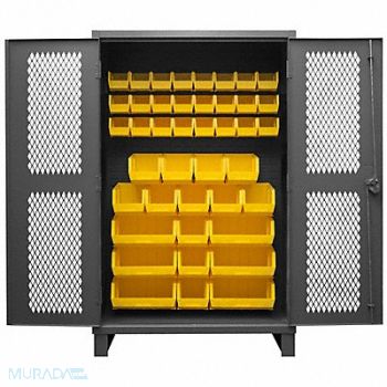 DURHAM MFG K4946 Bin Cabinet 78 x48 x24 Gray 42YlwBns, 36FA46