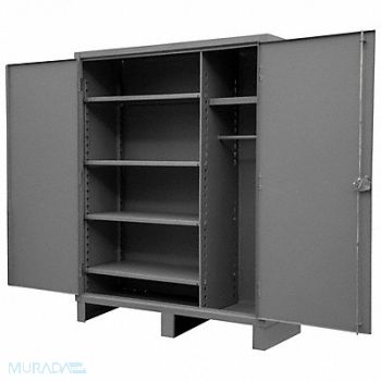 DURHAM MFG Storage Cabinet 78 x60 x24 Gray 5Shlv, 34A971