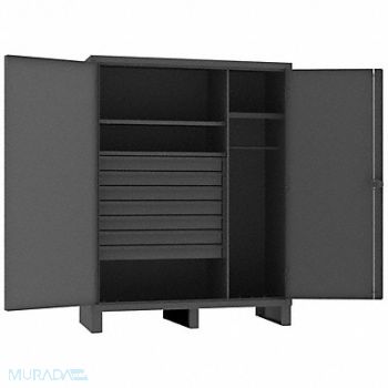 DURHAM MFG StrgCab Legs Gray 78 x 60 x 24, 34A974