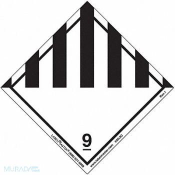 LABELMASTER DOT Container Placard Label 4 W PK500, 807CJ1