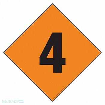 LABELMASTER DOT Container Placard Magnetic Vinyl, 807CL8