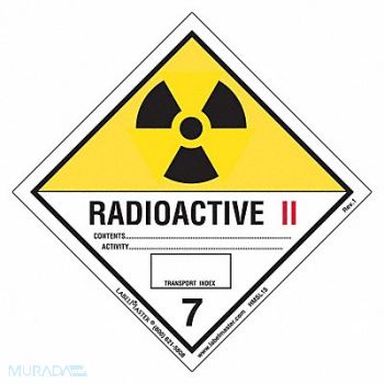 LABELMASTER DOT Container Placard PVC PK500, 807CJ2