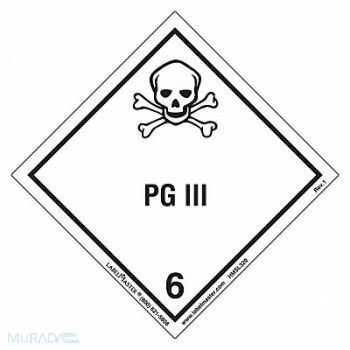 LABELMASTER DOT Container Placard PVC PK500, 807CJ5