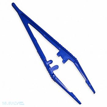 HEATHROW SCIENTIFIC Forceps Dark Blue 4-1/3 In L PK6, 3LJY8