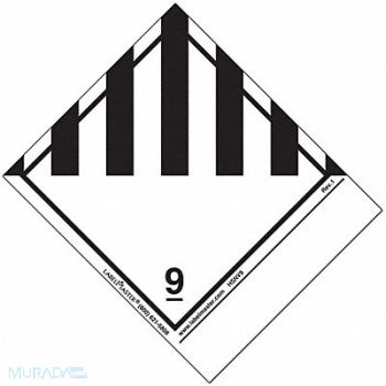 LABELMASTER DOT Container Placard PVC PK500, 807CJ8