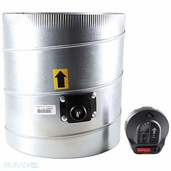 HONEYWELL HOME Bypass Damper Gr/Rd/Steel 14 in Dia., 48KT73