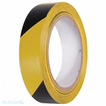 INCOM MANUFACTURING Floor Tape Black/Yellow 1 inx54 ft Roll, 462C98