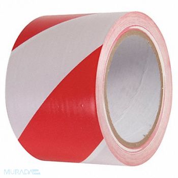 INCOM MANUFACTURING Floor Tape Red/White 3 inx54 ft Roll, 462D05