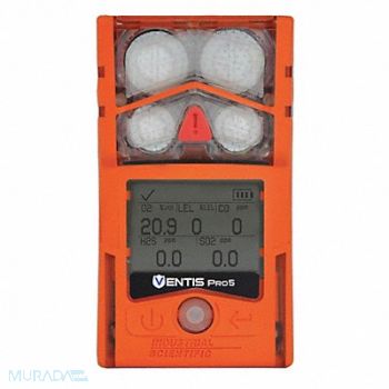 VENTIS PRO5 Multi-Gas Detector 4-7/64 H Orange, 425Z46