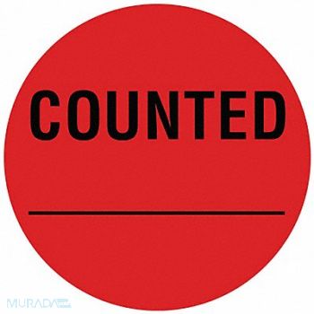 TAPECASE D6074 Inventory Control Label Orange PK1000, 16U929