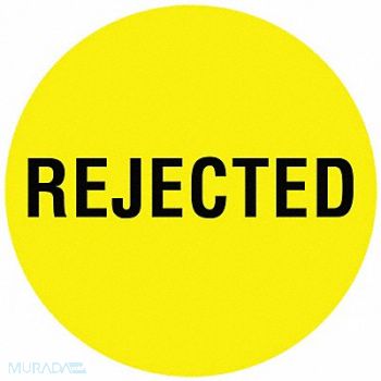 TAPECASE D6076 Inventory Control Label Yellow PK1000, 16U937