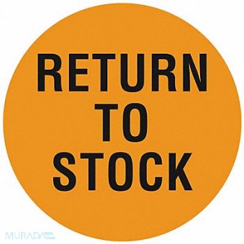 TAPECASE D6077 Inventory Control Label Orange PK1000, 16U943