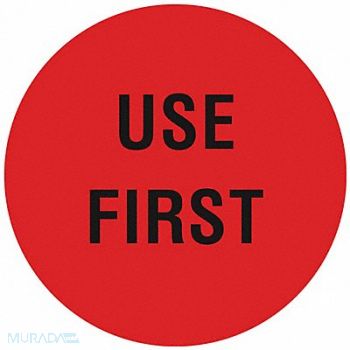 TAPECASE D6073 Inventory Control Label Red PK1000, 16U945