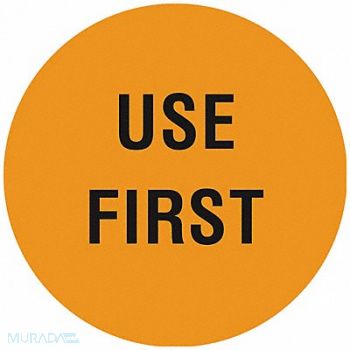 TAPECASE D6073 Inventory Control Label Orange PK1000, 16U947