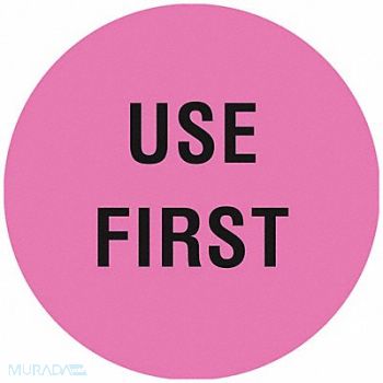 TAPECASE D6073 Inventory Control Label Pink PK1000, 16U948