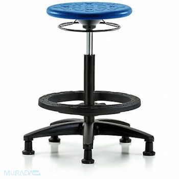 BLUE RIDGE ERGONOMICS Polyurethane Stool 300 lb Cap. Blue, 797R57