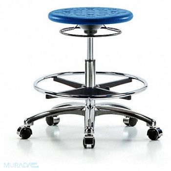 BLUE RIDGE ERGONOMICS Polyurethane Stool 300 lb Cap. Blue, 797R67