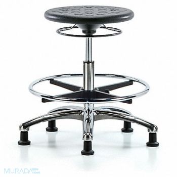BLUE RIDGE ERGONOMICS Polyurethane Stool 300 lb Cap. Black, 797R68