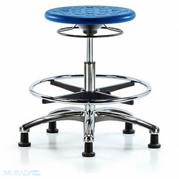 BLUE RIDGE ERGONOMICS Polyurethane Stool 300 lb Cap. Blue, 797R69
