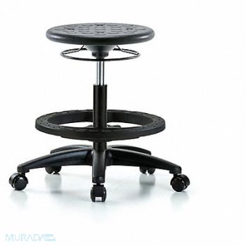 BLUE RIDGE ERGONOMICS Polyurethane Stool 300 lb Cap. Black, 797R74