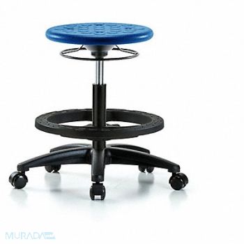 BLUE RIDGE ERGONOMICS Polyurethane Stool 300 lb Cap. Blue, 797R75