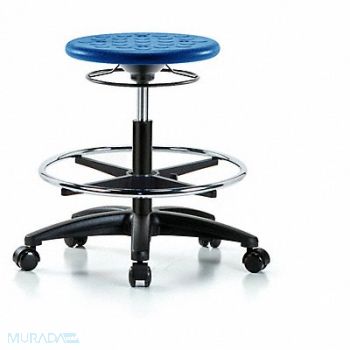 BLUE RIDGE ERGONOMICS Polyurethane Stool 300 lb Cap. Blue, 797R79