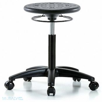 BLUE RIDGE ERGONOMICS Polyurethane Stool 300 lb Cap. Black, 797R82
