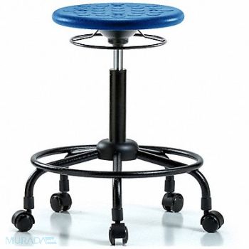BLUE RIDGE ERGONOMICS Polyurethane Stool 300 lb Cap. Blue, 797R87
