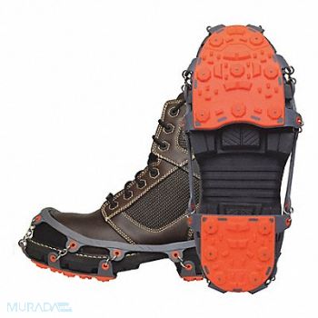 WINTER WALKING Ice Cleats Unisex Gray/Orange PR, 55JK59