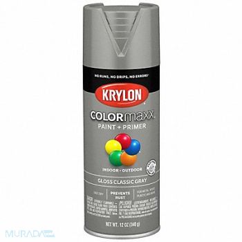 COLORMAXX Spray Paint Primer Gloss Gray 12 oz, 800T29