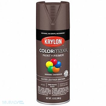 COLORMAXX Spray Paint Gloss Leather Brown 12 oz, 800T39