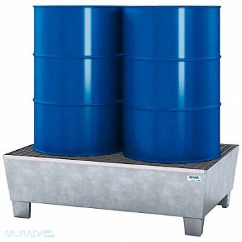DENIOS Spill Pallet 66 gal Steel, 793VR6