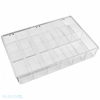 FLAMBEAU K4970 Compartment Box Snap Clear 2 13/16 in, 2W469